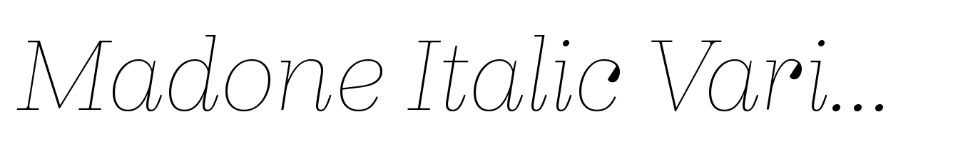 Madone Italic Variable